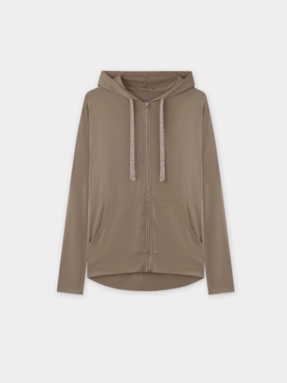 Meli Zip Up Hoodie Grey Heather XS Women Tee Shirt Fabric